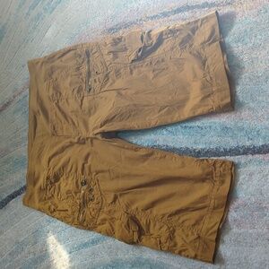 Wearables Cargo Bermuda Shorts Mustard Color Pull On Boho Lagenlook 21260w Large